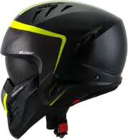 Suomy Armor Crew, modular helmet , color: Matt Black/Neon-Yellow , size: M