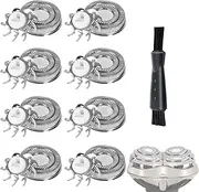 Shaver Replacement Blades compatible with Skull Shaver Pitbull Gold Pro Shaver ，Men's Electric Shaver Replacement Heads,Replacement Heads for Electric Shavers，8Count