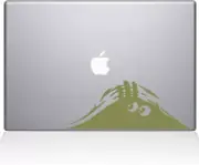 The Decal Guru Hiding Monster MacBook Decal Vinyl Sticker -11" MacBook Air, Gold