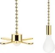 IOIUSKKU Excellent Workmanship Ceiling Fan Chain Extension for Easy Ceiling Fan Chain Extenders Metal Light Pull Chain, Golden