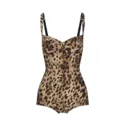 DOLCE & GABBANA X SKIMS SKIMS BODY BODYSUIT | LEOPARD × 1 2XL
