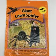 Vintage NEW Giant Lawn Spider Leaf Bag 40”X24” Halloween Spooky Yard Decor NOS
