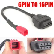 6 Pin to 16 Pin Diagnostic Cable Plug OBD2 Motorcycle For Honda Cable Adapter
