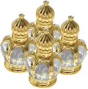 DRESSOOS 4pcs Vintage Glass Perfume Roller Bottles Refillable Aroma Containers for Travel Compact Design for Essential Oils and Perfume Elegant and Convenient Usage