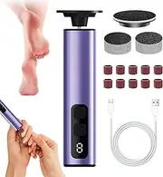 Electric Foot File,2-in-1 Electric Callus Remover | Feet Pedicure Tools, Sandpaper Discs & Grinding Heads, 9 Speeds for Dead Cracked Hard Skin