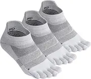 [meaiguo] Toe Socks for Men Women COOLMAX Five Finger Socks Running Hiking Breathable 5 Toe Separation,3Pairs