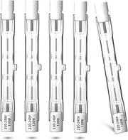 BrightArk 5 Pack 120W R7s Halogen Bulbs 78mm Dimmable Warm White 2800K Tungsten Linear Light Bulbs, 230V 1885LM T3 J78 Type Double Ended Floodlights for Security Lights, Landscape Lights, Floor Lamps