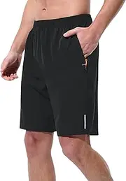 [UIQUR] Mens Athletic Shorts Running Shorts Quick Dry Workout Shorts 7"/ 9" Lightweight Gym Basketball Shorts Zipper Pockets