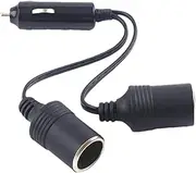 Car Socket Adapter - 2-Way Charger Outlet Adapter | 12/24V Heavy Duty Plug, Replacement Cord Gadgets, Charging Supplies, Plug and Use for Sedans