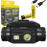 NITECORE HC65M 1000 Lmn NVG Mountable Rechargeable Helmet light w/ XTRA NL1835HP