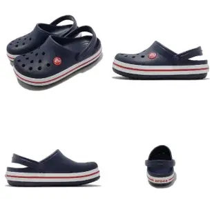 【Crocs】洞洞鞋 Crocband Clog K 藍 布希鞋 童鞋 中童 涼拖鞋 小朋友 卡駱馳(207006485)