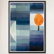 Galrie Paul Klee Autumn Moon Abstract Art Print for Modern Home Decor, Black Frame, A1 60 x 84cm (23 x 33inch)