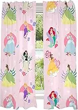 Franco Disney Princess Kids Room Window Curtains Drapes Set, 82 in x 63 in, Official Disney Product by