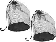 DECOMELODY Sports Drawstring Bags Set Mesh Storage Net for Balls Cones Lightweight Equipment Bag for Gym Pool Beach School Easy to Carry
