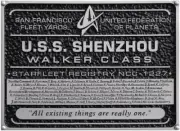 USS Shenzhou Dedication Plaque Star Trek Discover Eaglemoss new in box