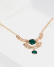 Emerald Curve Stone Necklace