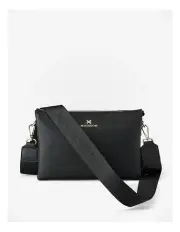 [Madison Accessories] Avery 3 Compartment Crossbody Bag in Black