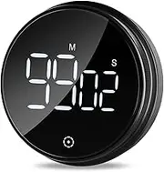 OQIMAX Digital Kitchen Timers,Productivity Timer with Large LED Display Timer for Kids Volume Adjustable Countdown/up Clock for Cooking, Teaching, Classroom Study, Gym and Oven, Black