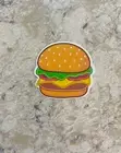 Cheeseburger Sticker l Gloss or Holographic Laminate l Waterproof Decal