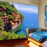Marine Property Sky 3D Curtain Blockout Photo Printing Curtains Drape Fabric