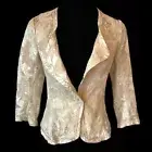 Y and Kei Boho Chic Meets Glam Gold Metallic Jacket Small H10