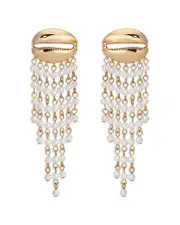Ettika Mykonos Shell Dangle Earrings