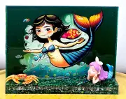 Whimsical Mermaid Resin Display – Underwater Fantasy Scene