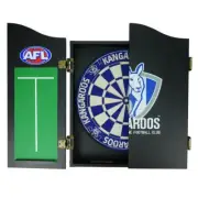 North Melbourne Kangaroos AFL Dart Board Set - Dartboard + Cabinet + Darts Gift