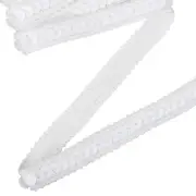 11 Yard Sequins Trim Ribbon 0.5 Inch Sequin Gimp Braid Trim, Pure White