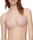 Calvin Klein Sheer Marquisette Unlined Plunge Bra subdued Pink 36A
