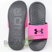 Under Armour 3023793-002 Girl's Ansa Fixed Slides Pink/ Black