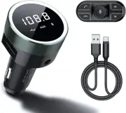 Wireless Bluetooth Car FM Adapter with Remote Control & Universal Compatibility
