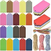 Tags String Paper Gift Labels Hang Tags Pricing Art Jewelry Kraft Paper 200Pcs
