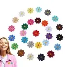 28pcs Mixed Color Daisy Flower Patch Embroidered Iron on Sew on for T-Shirt Jean