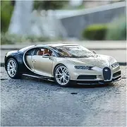 Scale Finished Model Car 1:32 for Bugatti Veyron Chiron Supercar Simulation Alloy Car Model Diecasts Toy Vehicles Collection Kids Gift Miniature Replica Car (Size : Gold)