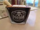 WICKED CIROA POISON HALLOWEEN MORTAR & PESTLE CERAMIC CROSSBONES SKULL