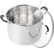 Water Bath Canner with Glass Lid, Induction Capable, 21.5Qt, Stainless Steel Mod