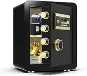 Safe Box, Personal Home Security Safe with Removable Shelf, Solid 5-layer Alloy Steel with Alarm System, Combination Lock Box for Money Document Cash Jewelry