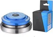 Aluminum Alloy Bicycle Headset Bearing, 41.8-52mm Bike Front Fork Headsets Tapered Tube Cycling Headset Accessory(Blue)