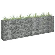 Gabion Raised Bed Galvanised Steel 270x30x90 cm vidaXL