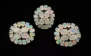 Opal 3 Size made to ring and Ring earring set, 925 Sterling Silver