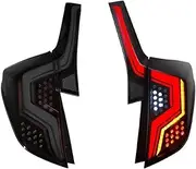 Car Tail Light Car Tail Light Assembly RDL Dynamic Turning Signals Reverse Fog Brake Tail Lamps Taillights 2PCs For Honda for FIT for JAZZ 2014-18(Smoked)