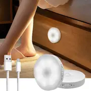 Motion Sensor Led Night Light Usb Rechargeable Human Induction Kitchen Cabinet Bedroom Wardrobe Corridor Night Lamp