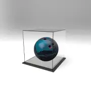 Tenpin Bowling Ball Deluxe Display Case Acrylic Perspex - SILVER