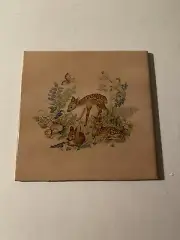 Vintage Rabbit - Bunny, DOE, FAWN, Birds, Butterfly Ceramic Tile/Trivet 6"x6"