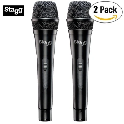 2-PACK Stagg SDMP30 Standard Cardioid Dynamic Microphone For Live Performance