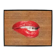 Biting Red Lips - Funny Novelty Doormat Man Cave Floor mat