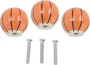 6PCS Basketball Cabinet Knobs, Single Hole Ceramic Drawer Knobs Pulls Reusable Ceramic Handle Cabinet Pulls with Screws