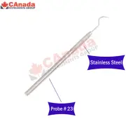 Dental Probe 23 Explorer Hook Shape Periodontal Tooth Pick Tartar Dental Instrum