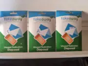 3 Takeaway Medication Recovery System Unused Medication Disposal Envelopes